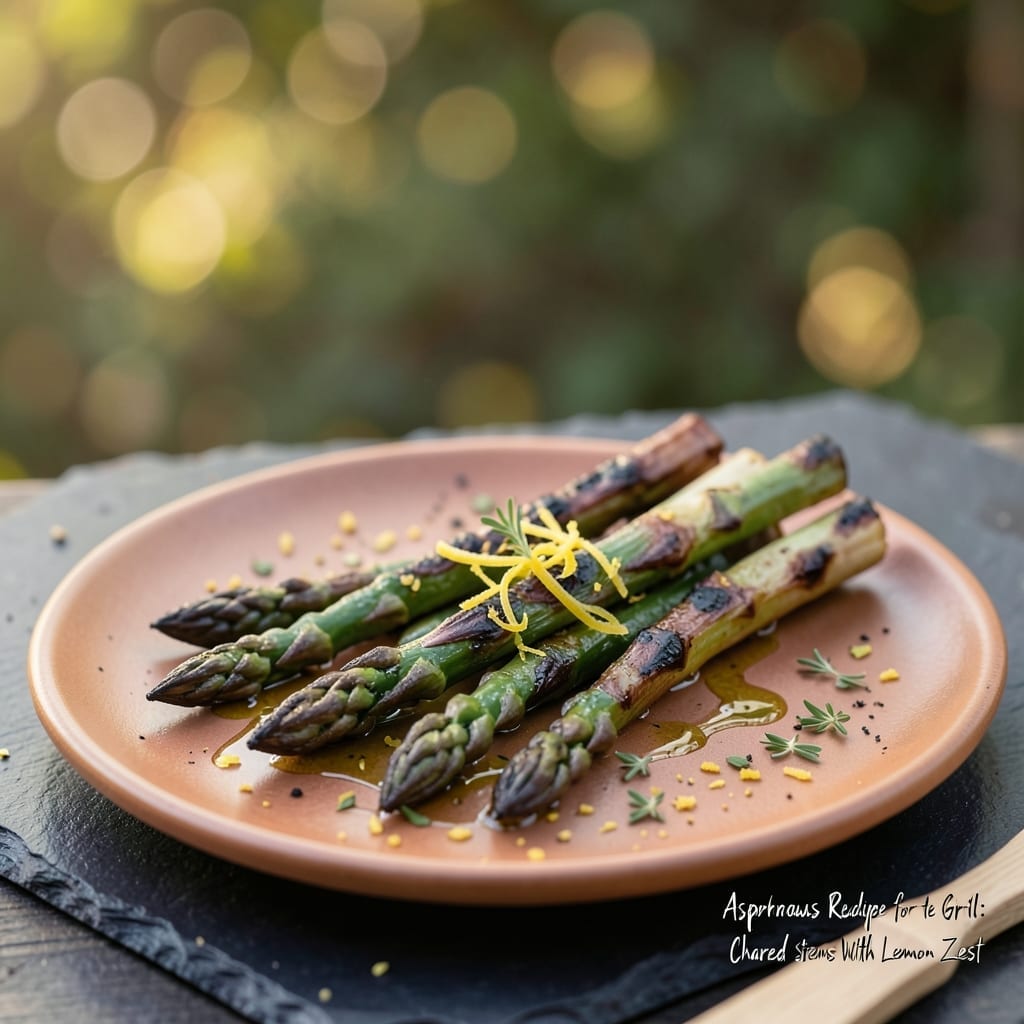 Asparagus Recipe for the Grill: Charred Stems With Lemon Zest