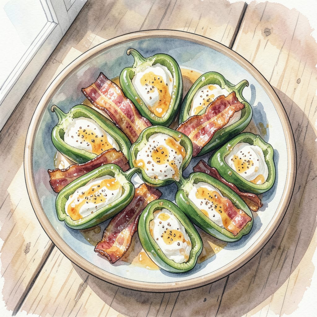 Atomic Buffalo Turds BBQ Recipe: Spicy Jalapeño Poppers on the Grill illustration with key details