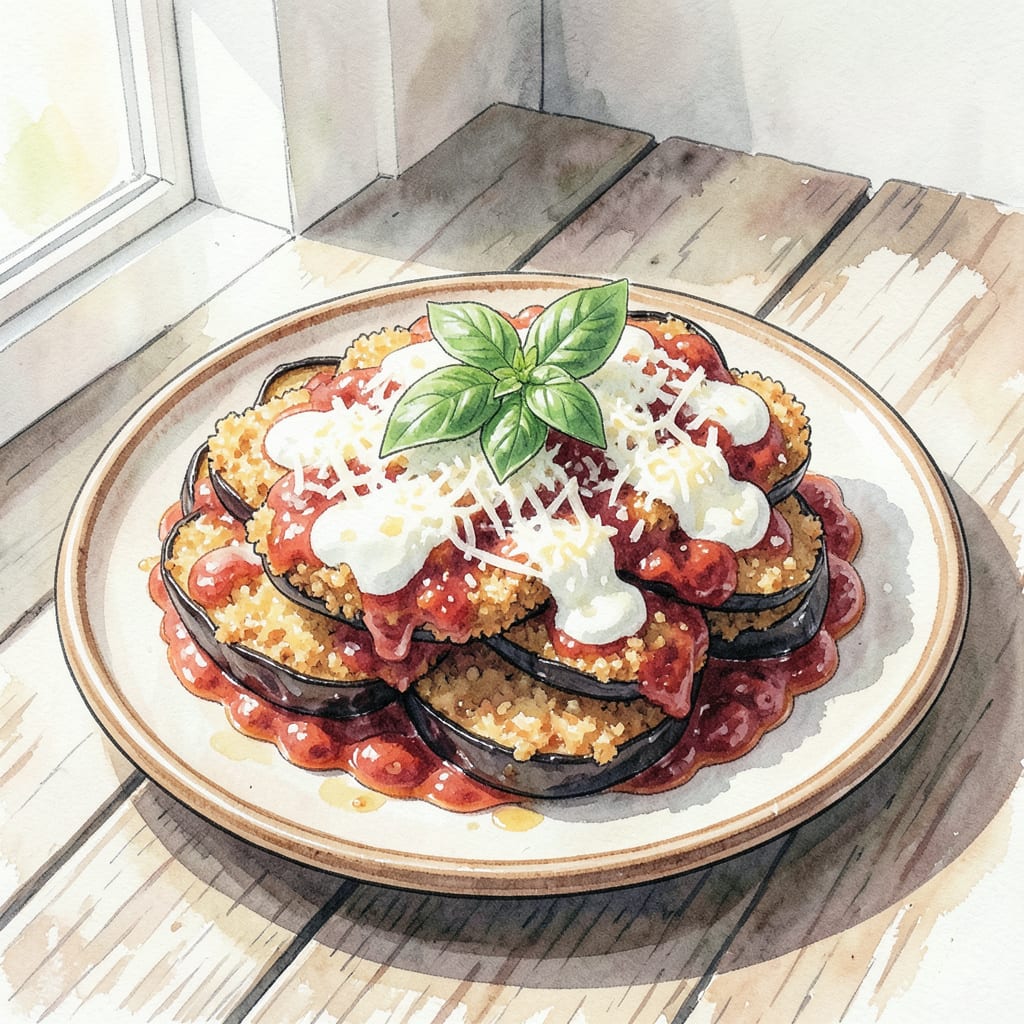 Comprehensive Aubergine Parmigiana Recipe: Crispy Eggplant Layers with Rich Tomato Sauce visual reference