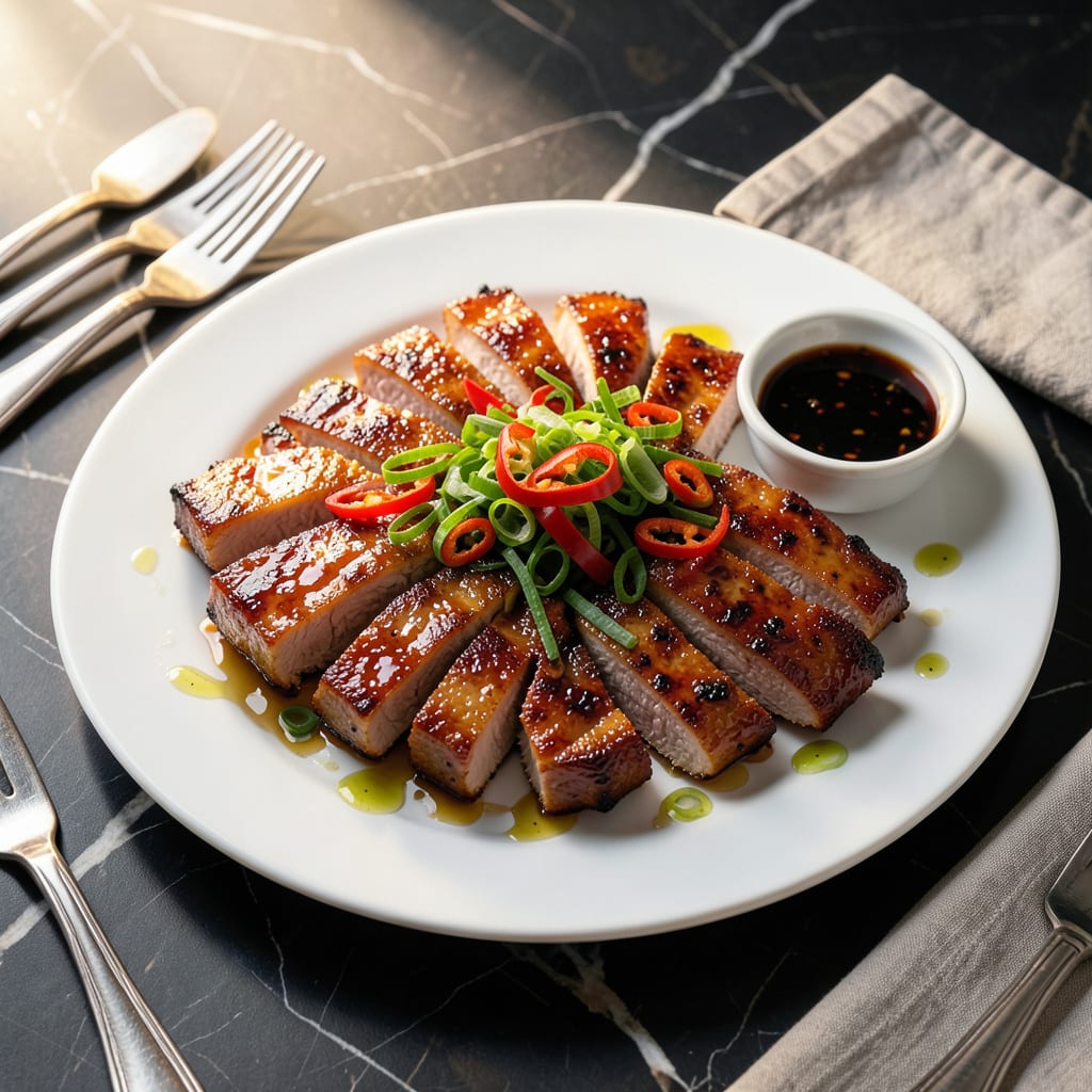 Authentic Chinese BBQ Pork Recipe: Honey Glazed Char Siu Magic illustration with key details