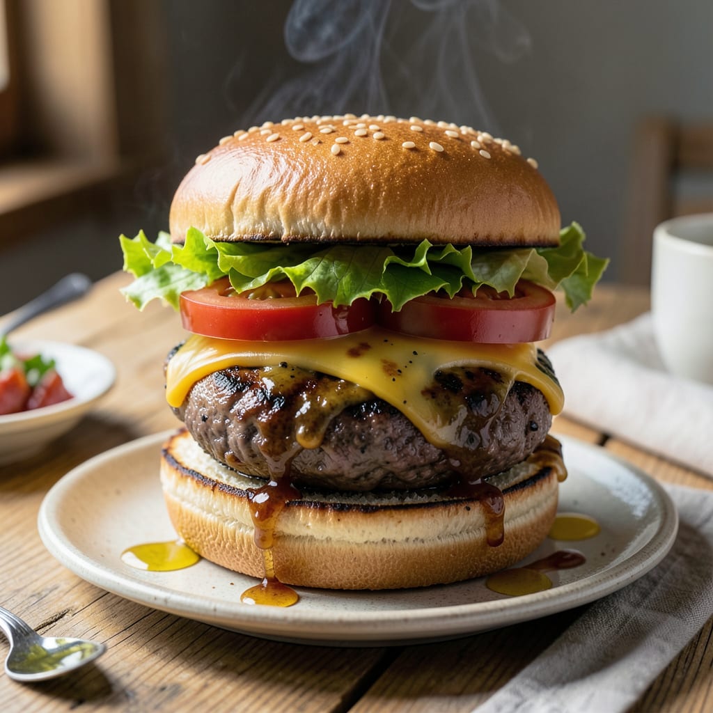 Comprehensive Awesome Burger Recipe Grill: Smoky Char With Herb Infused Juiciness visual reference