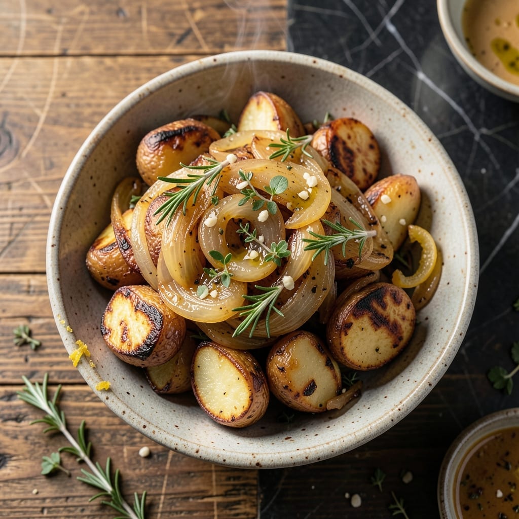 Grilled Potatoes and Onions Recipe: Smoky Char With Garlic Herb Finish