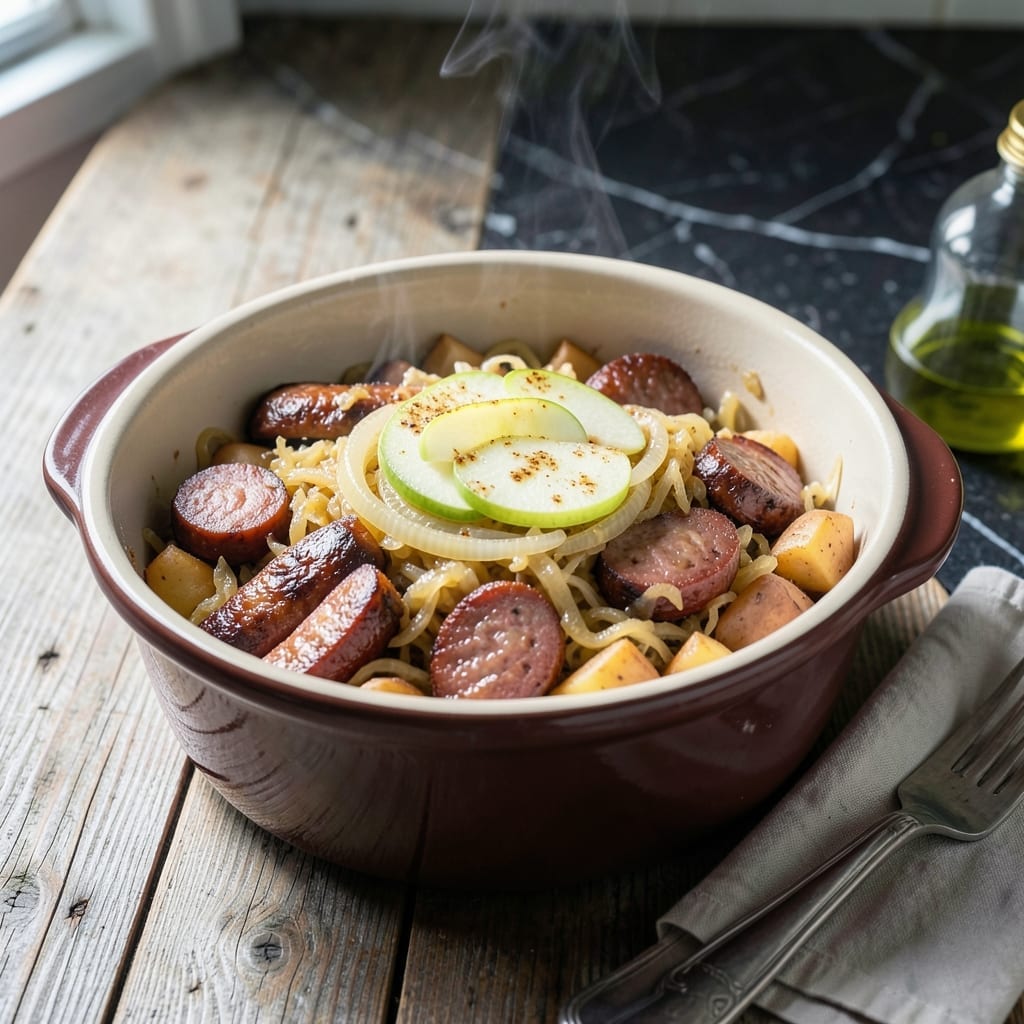 Recipe for Kielbasa and Sauerkraut in Crock Pot: Slow-Cooked Smoky and Tangy Delight