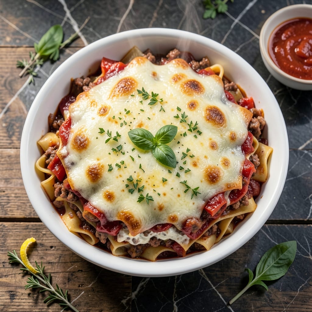 Lasagna Recipe Without Cooking Noodles: Oven-Ready Layers With No Prep Hassle