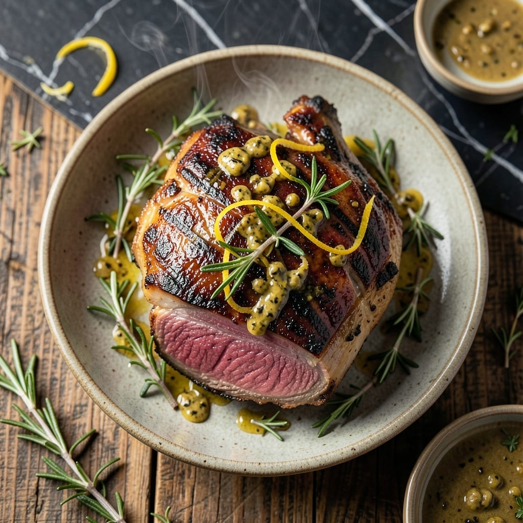 Lamb Roast Recipe Grill: Charred Herb Crust and Succulent Slices