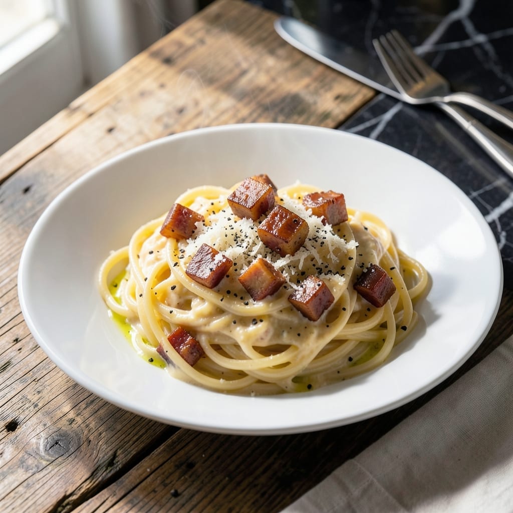 Hell's Kitchen Carbonara Recipe: Silky Egg Yolk Pasta with Crispy Guanciale Hell's Kitchen Carbonara Recipe: Silky Egg Yolk Pasta with Crispy Guanciale