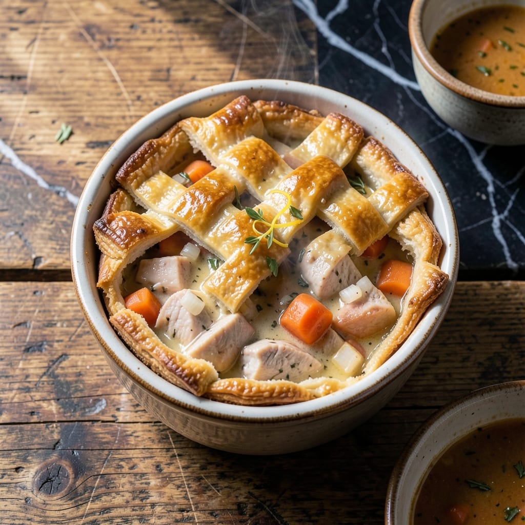 Individual Chicken Pot Pie Recipe With Bottom Crust and Top: Flaky Layers of Savory Comfort Individual Chicken Pot Pie Recipe With Bottom Crust and Top: Flaky Layers of Savory Comfort