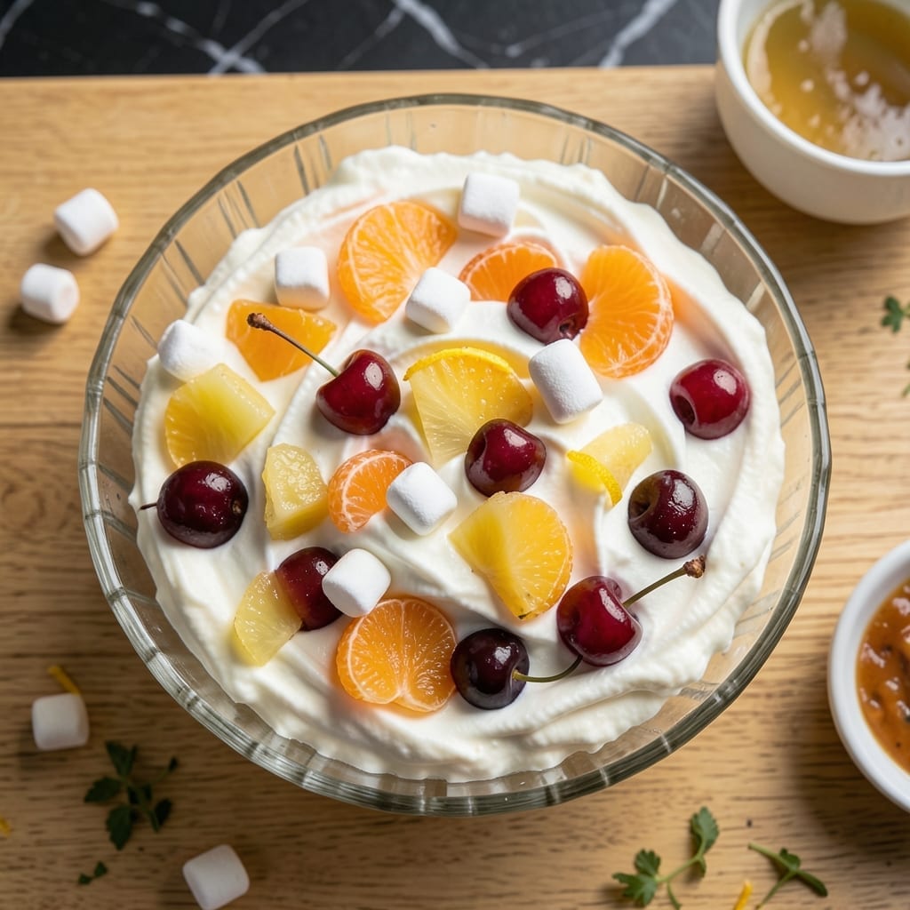 Recipe for Seafoam Salad: Fluffy Marshmallow and Fruit Delight