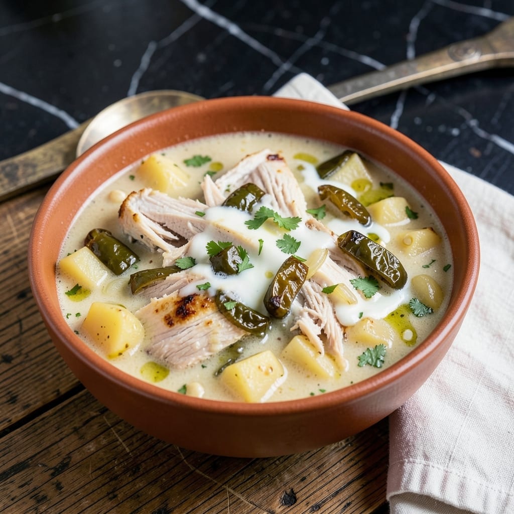 Poblano Chicken Chowder Recipe Canyon Cafe: Smoky Southwestern Creaminess Poblano Chicken Chowder Recipe Canyon Cafe: Smoky Southwestern Creaminess