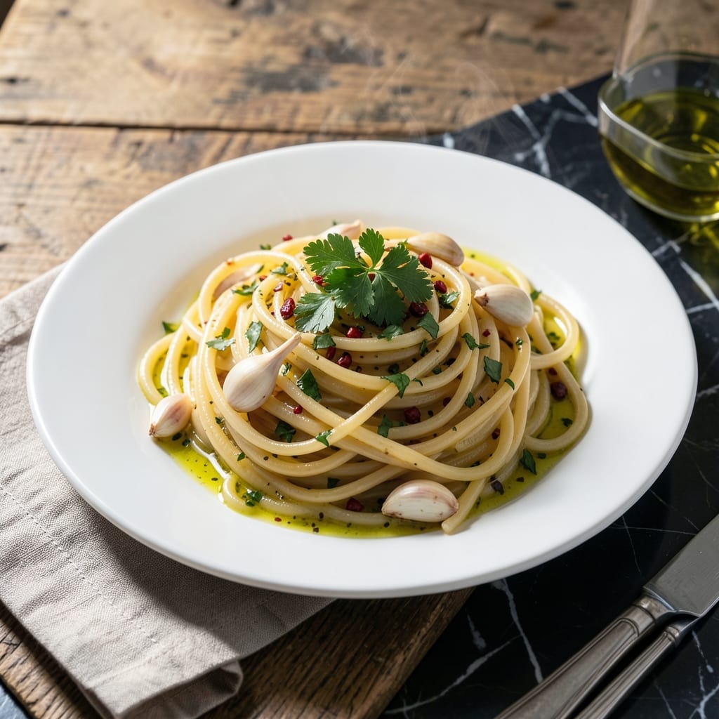 Recipe for Aglio E Olio Pasta: Garlicky Olive Oil Perfection in Minutes