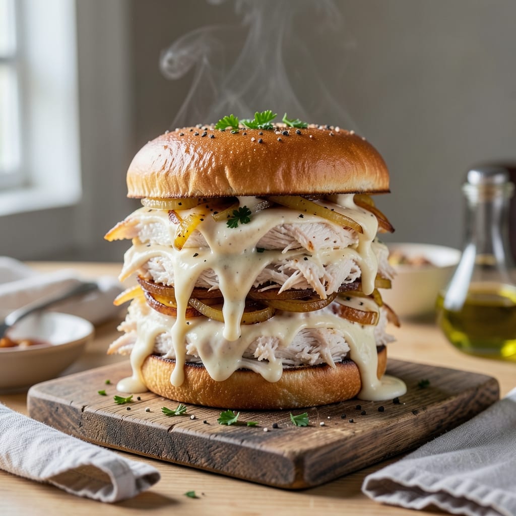 Recipe for Creamed Chicken Sandwiches: Buttery Bread with Savory Filling