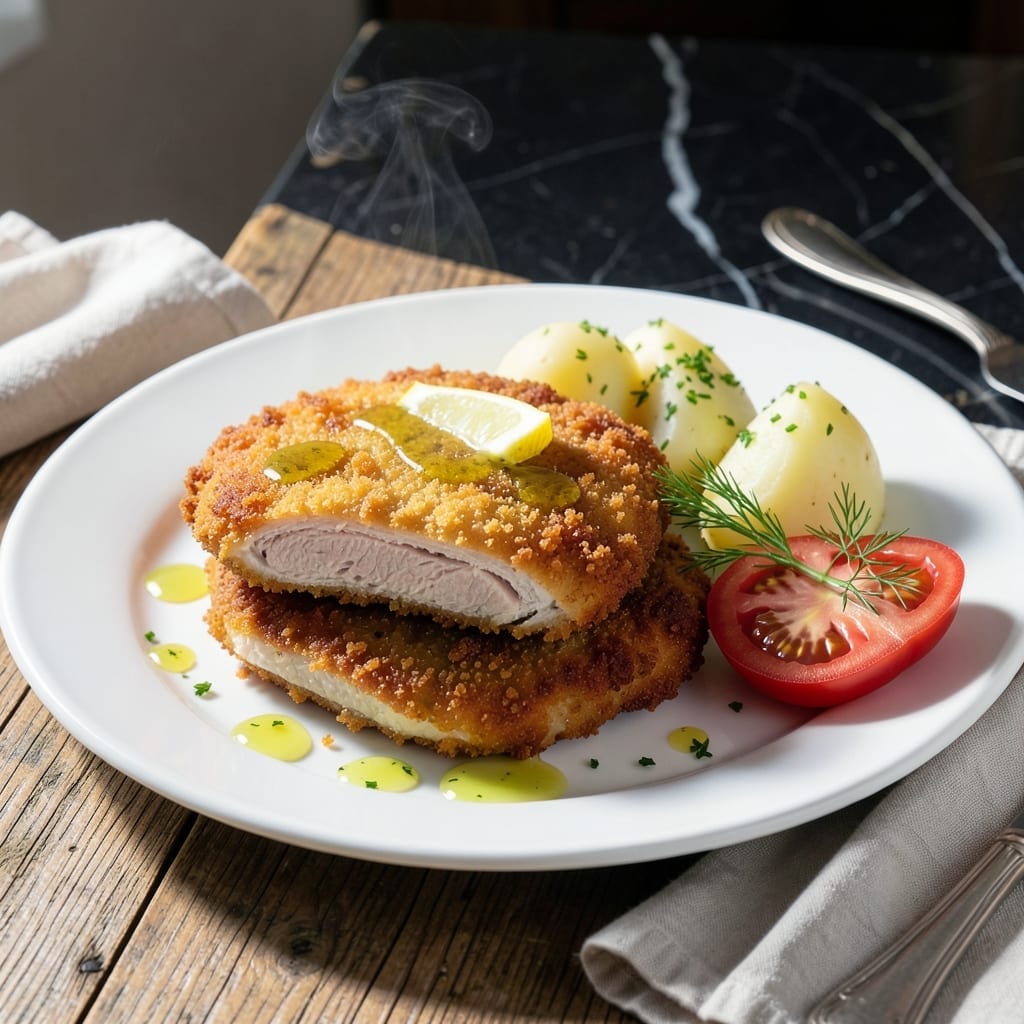 German Pork Schnitzel Recipe: Crisp Golden Crust With Juicy Cutlets