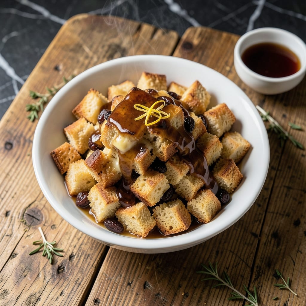 Bread Pudding Recipe With Whiskey Sauce: Decadent Custard With Boozy Drizzle