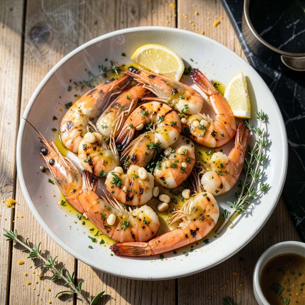Grilled Shell-On Shrimp Recipe: Smoky Char With Garlic-Herb Baste