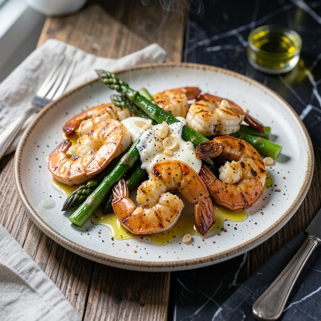 Recipe Using Shrimp and Asparagus: Garlic-Butter Sautéed Elegance