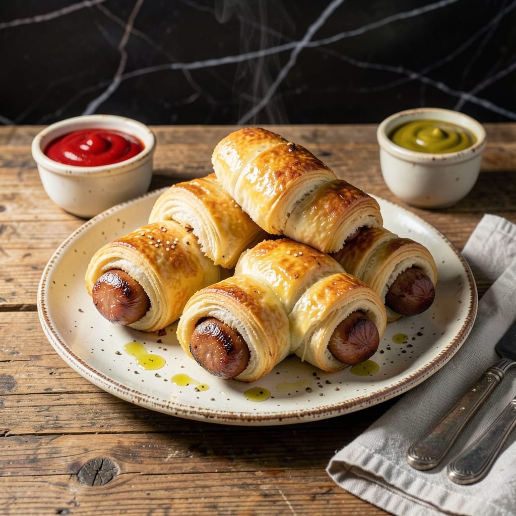 Recipe for Hot Dogs Wrapped in Crescent Rolls: Flaky Pastry Pigs in a Blanket
