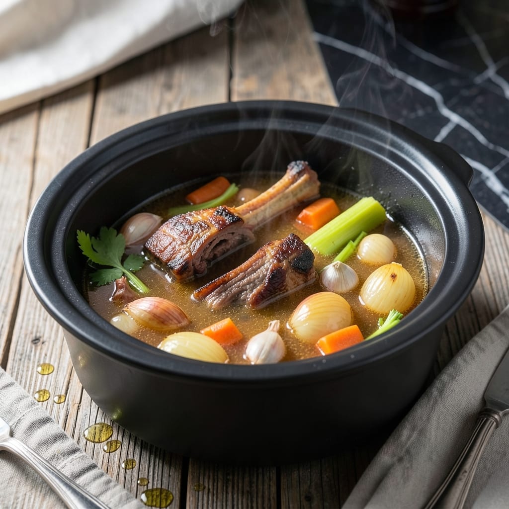 Beef Bone Broth Recipe Slow Cooker: Rich and Nourishing Simmered to Perfection Beef Bone Broth Recipe Slow Cooker: Rich and Nourishing Simmered to Perfection
