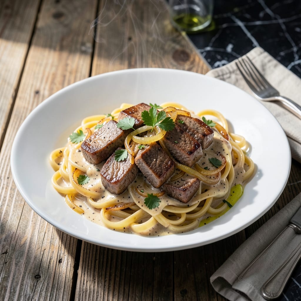 Recipe For Beef Stroganoff With Beef Tenderloin: Luxurious Cream Sauce and Melt-in-Your-Mouth Beef