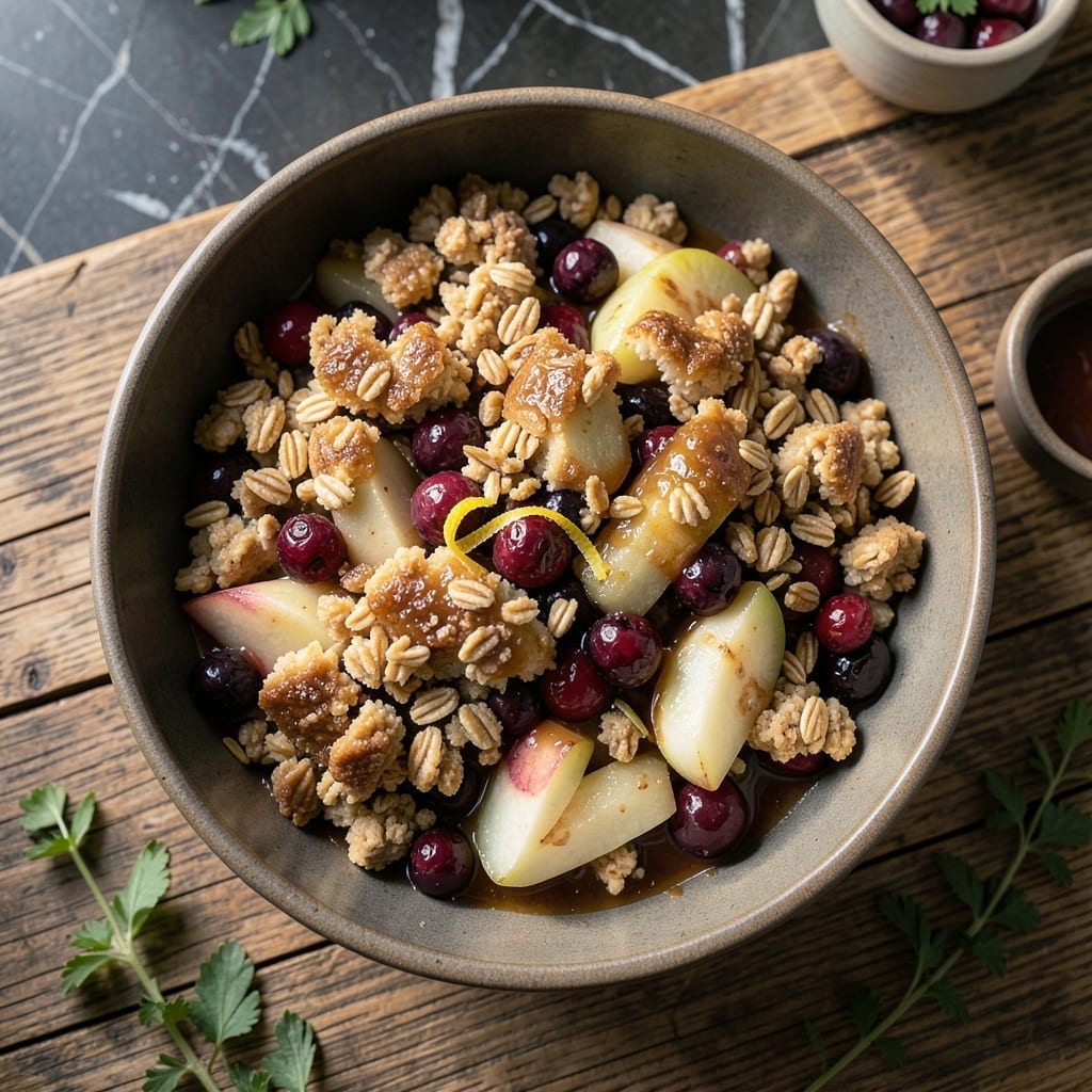 Humble Crumble Recipe: Buttery Oat Topping With Warm Spiced Fruit Humble Crumble Recipe: Buttery Oat Topping With Warm Spiced Fruit