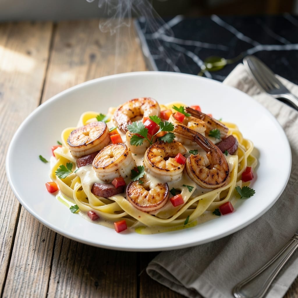 Pasta Mardi Gras Pappadeaux Recipe: New Orleans-Style Seafood Extravaganza