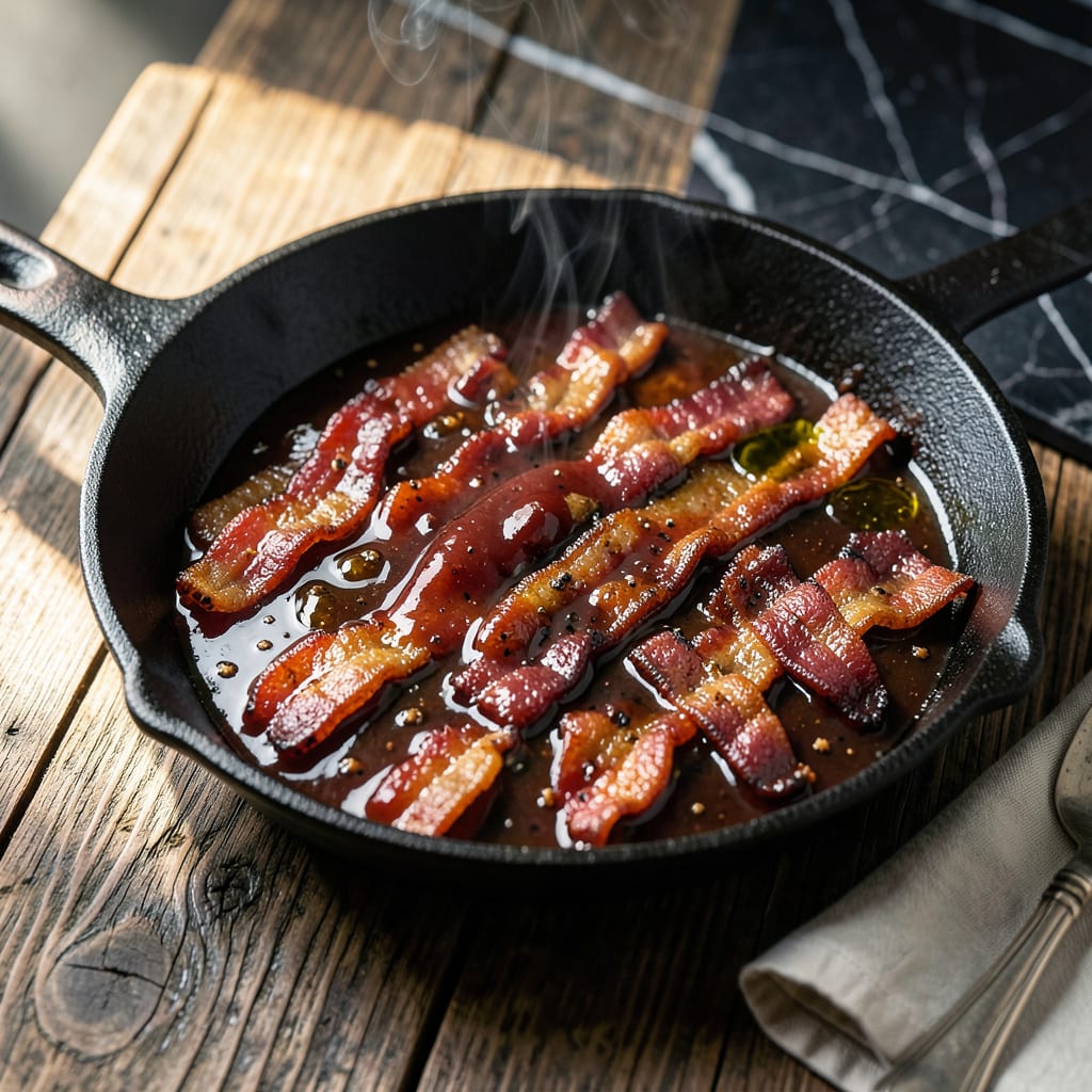 Visual representation of bacon bbq sauce recipe