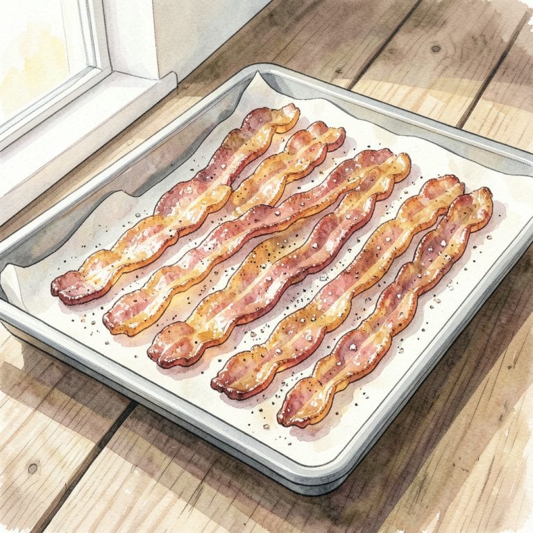 Visual representation of Bacon in Oven Recipe: Crispy Results with Minimal Mess