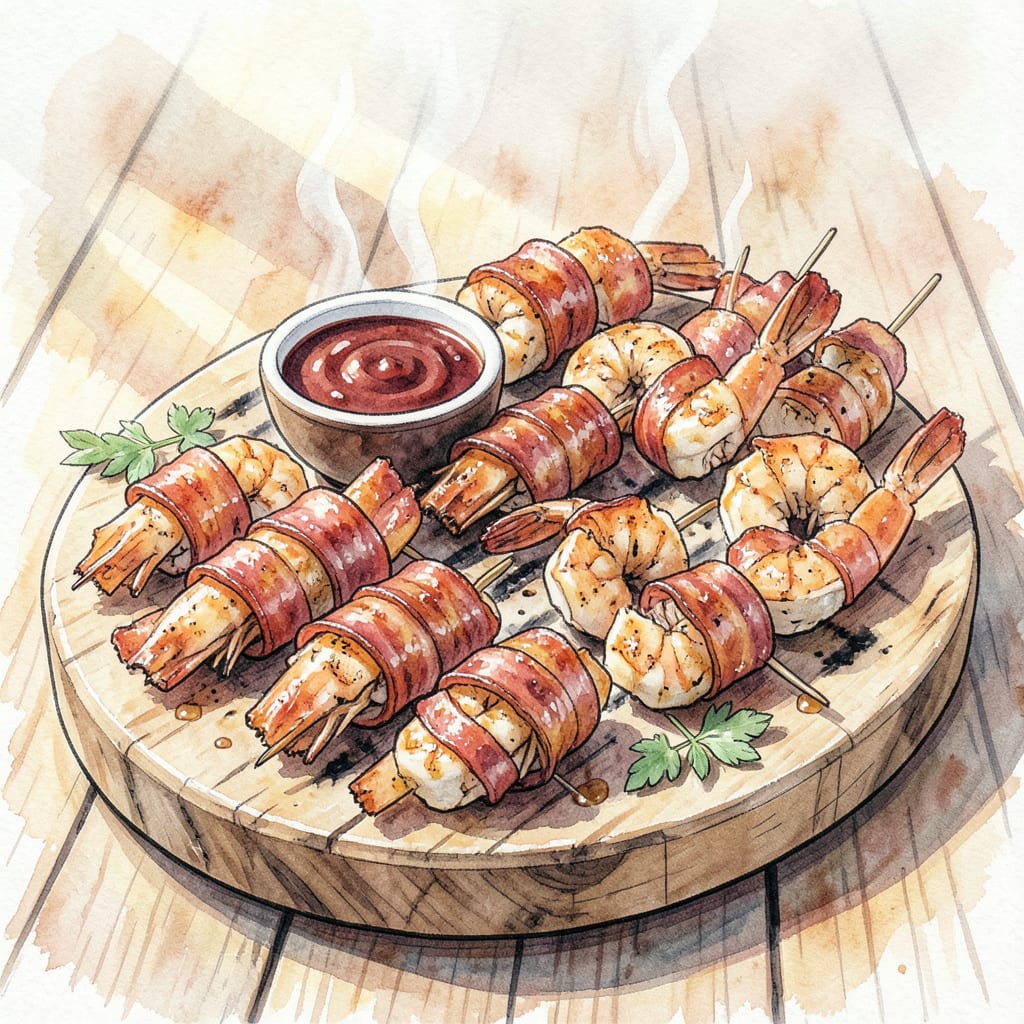Bacon Wrapped BBQ Shrimp Recipe: Sweet Heat Surf and Turf Delight detailed visual guide