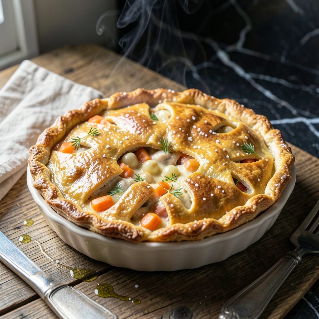 Show Me A Recipe For Chicken Pot Pie: Flaky Crust With Savory Filling