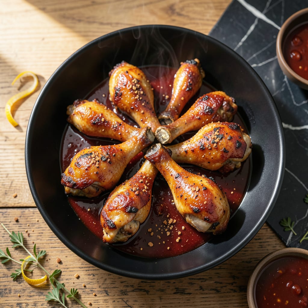 Complete Baked BBQ Chicken Legs Recipe: Sticky Sweet Glaze Without the Grill overview image