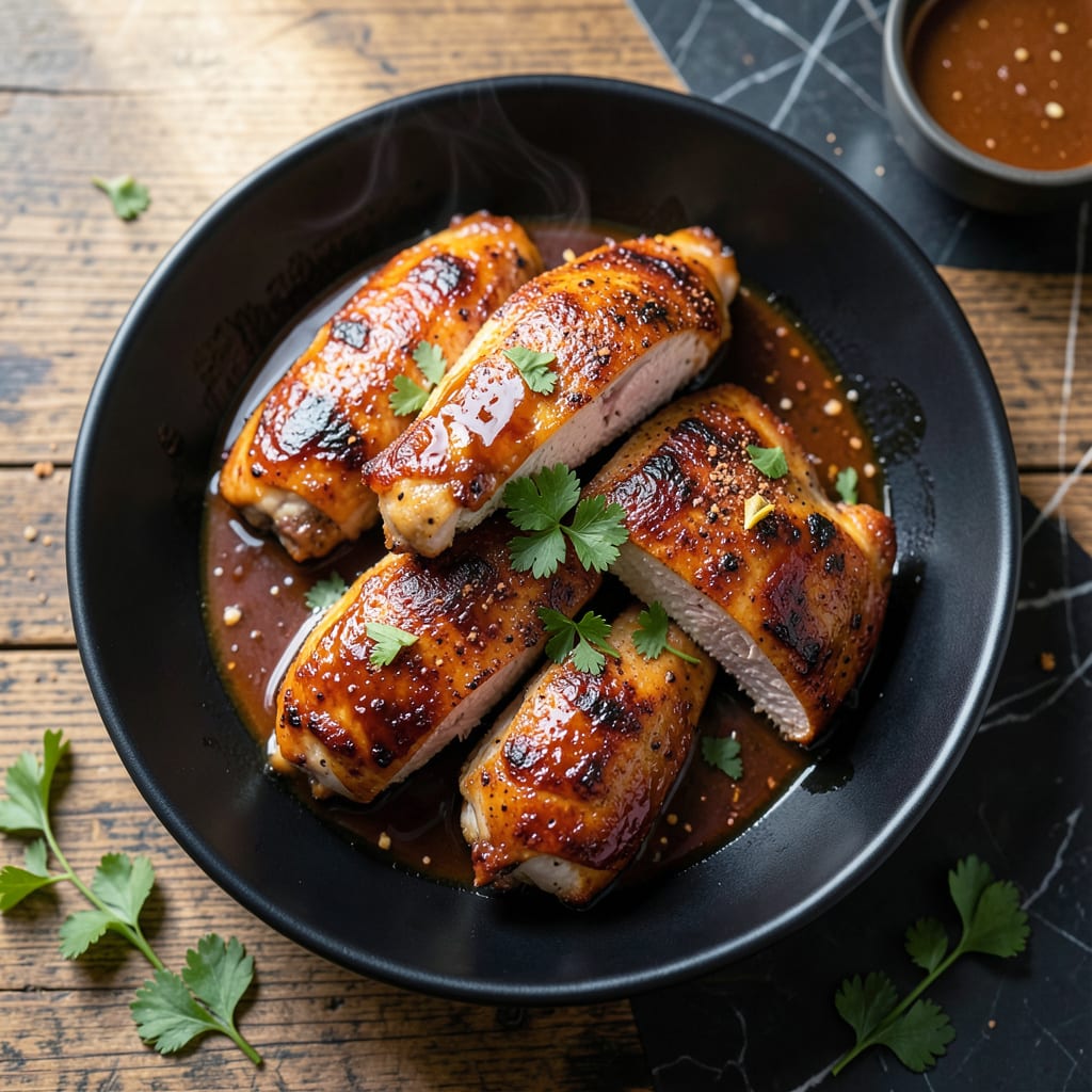 Baked BBQ Chicken Tenderloins Recipe: Smoky Sweet Oven Glazed Bites illustration with key details