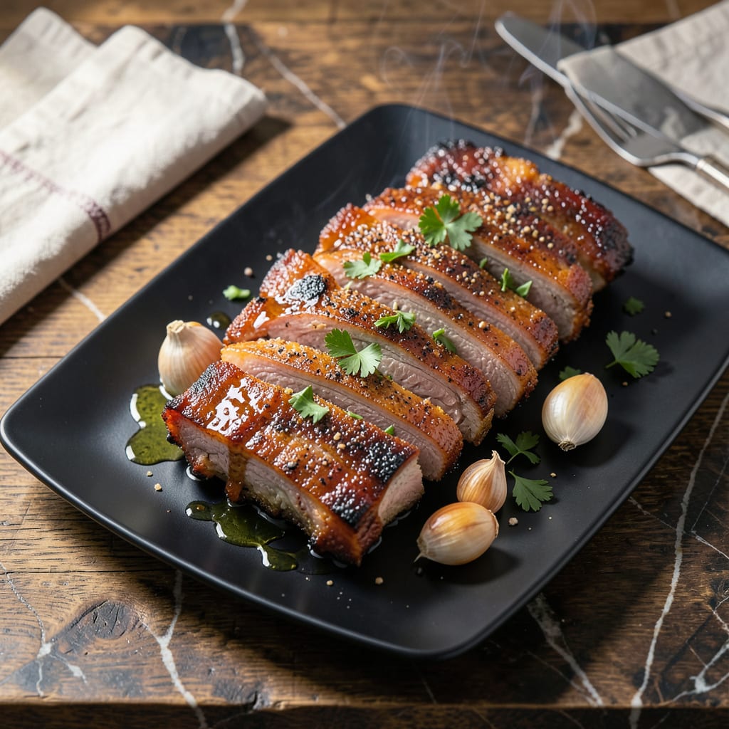 baked bbq pork ribs recipe illustration with key details