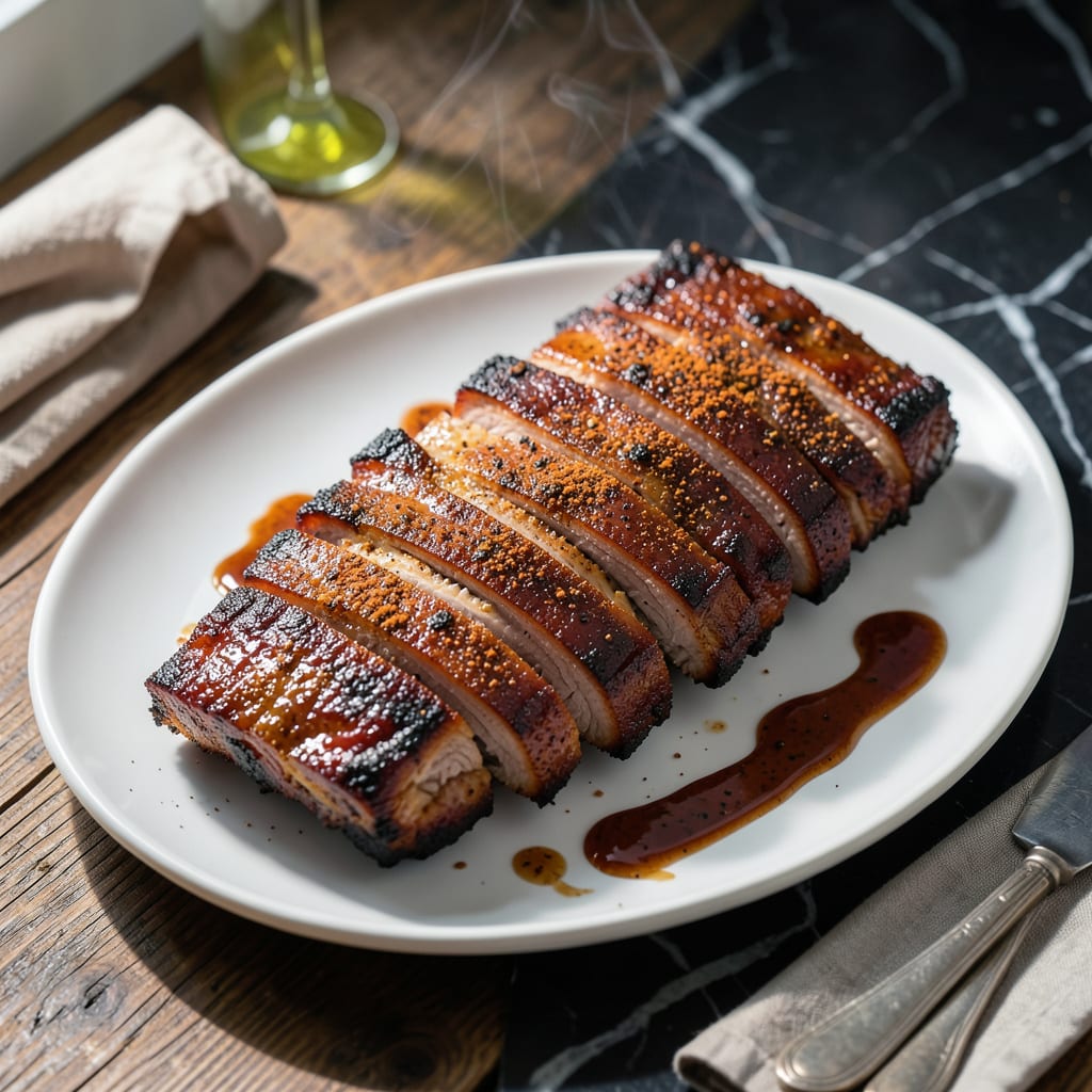baked bbq spare ribs recipe example with annotations