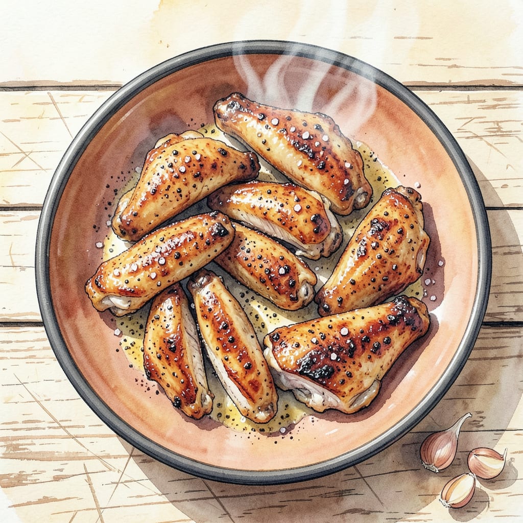 baked chicken wings recipe baking powder illustration with key details