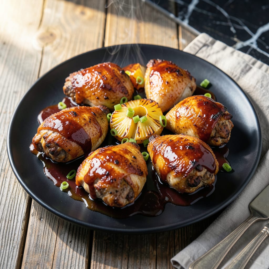 Comprehensive Baked Hawaiian BBQ Chicken Recipe: Sweet Pineapple Glaze on Juicy Thighs visual reference