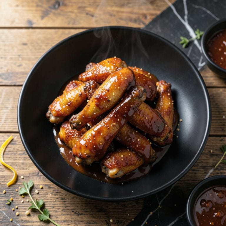 Baked Honey BBQ Chicken Wings Recipe: Sticky Sweet Heat With Crispy Skin illustration with key details