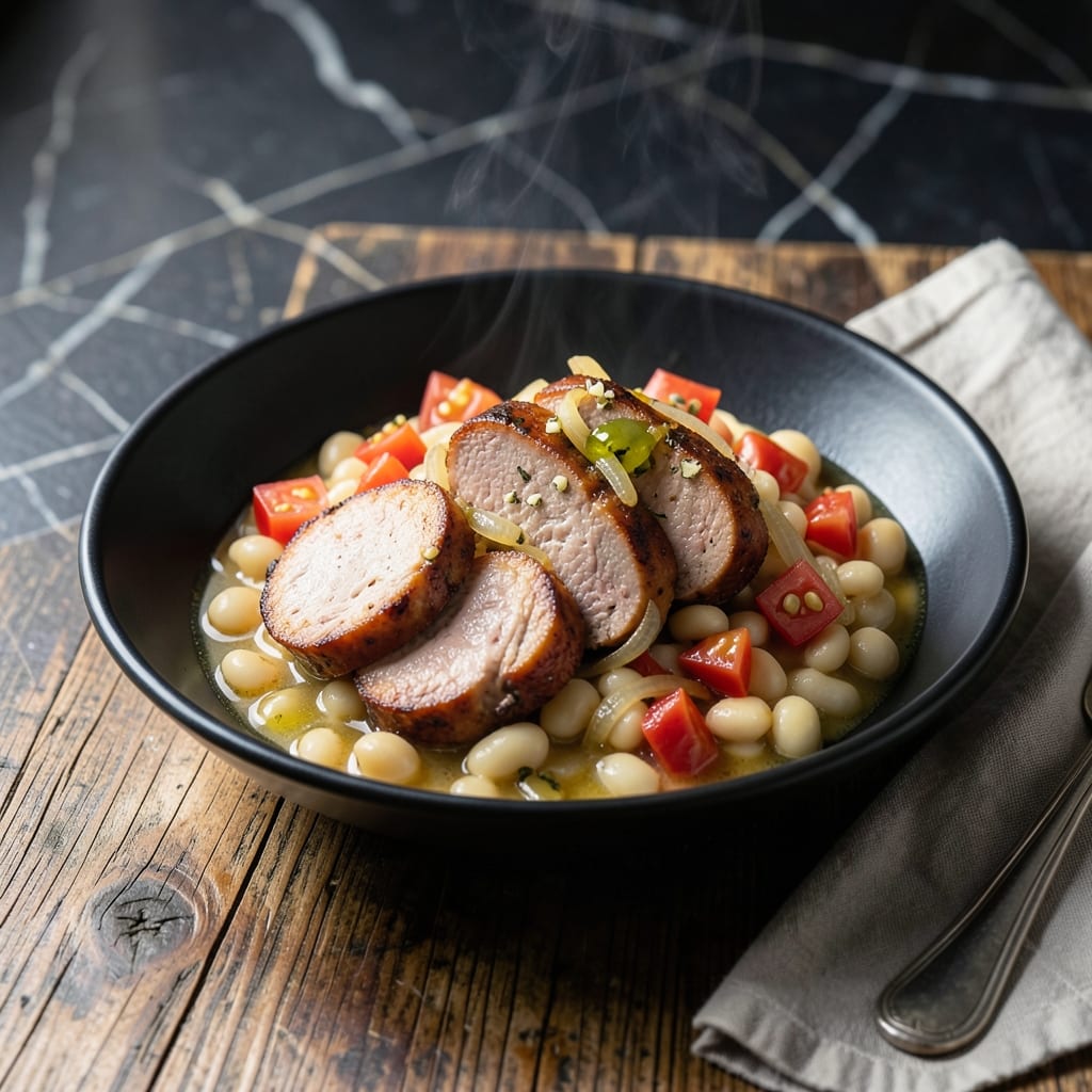 Chicken Franks Recipe: Smoked Sausage and Bean Skillet Dinner