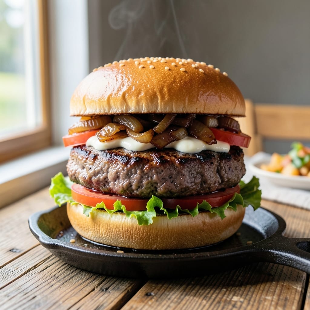 Cube Steak Burger Recipe: Juicy Patties With Tender Bite