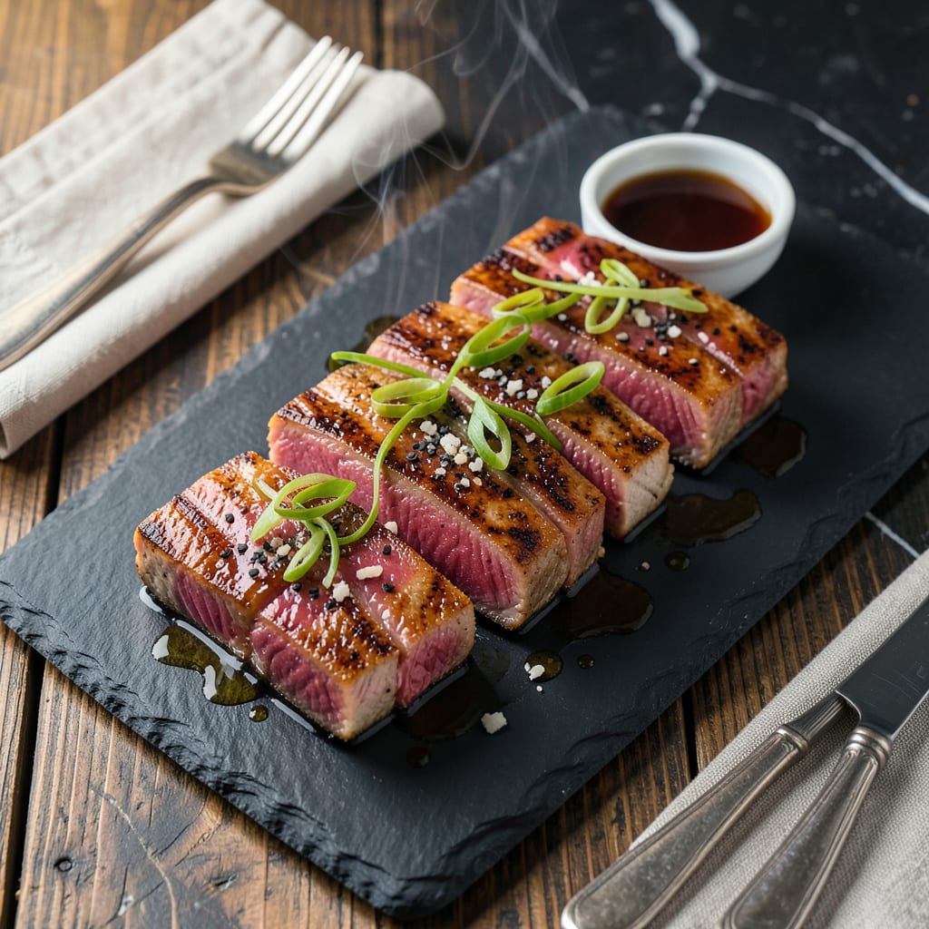 Complete BBQ Ahi Tuna Steak Recipe: Seared Outside, Rare Inside overview image