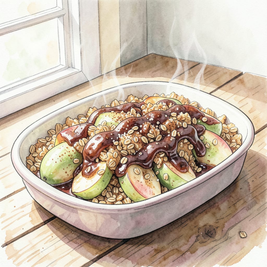 BBQ Apple Crisp Recipe: Smoky Sweetness in Every Bite example with annotations