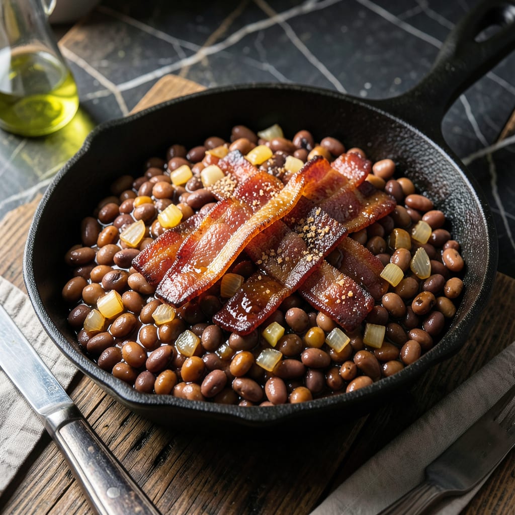 Complete BBQ Bacon Beans Recipe: Smoky Sweetness With Crispy Bits overview image