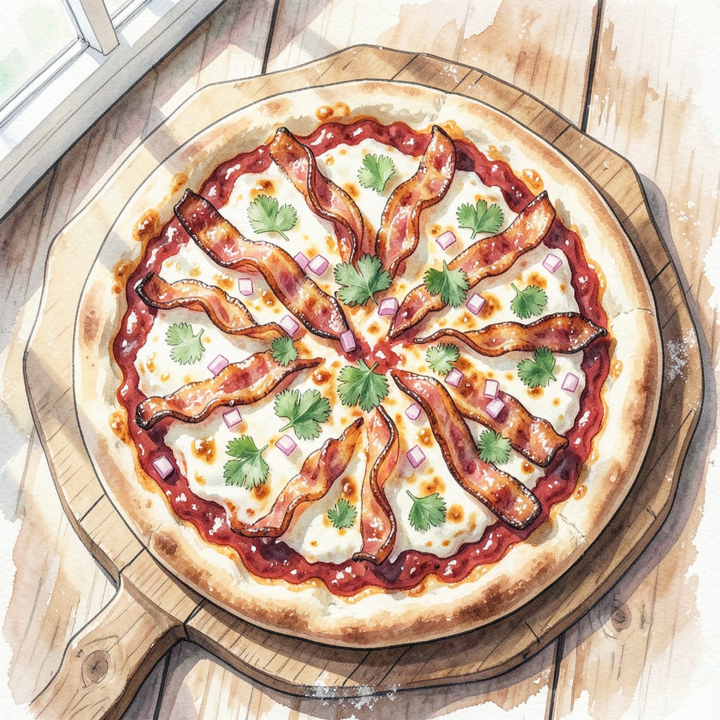 BBQ Bacon Pizza Recipe: Smoky BBQ and Crispy Bacon detailed visual guide
