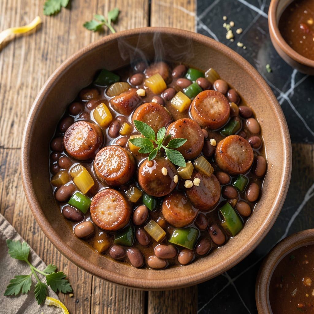 Complete BBQ Baked Beans and Sausage Recipe: Smoky Sweet One Pot Feast overview image