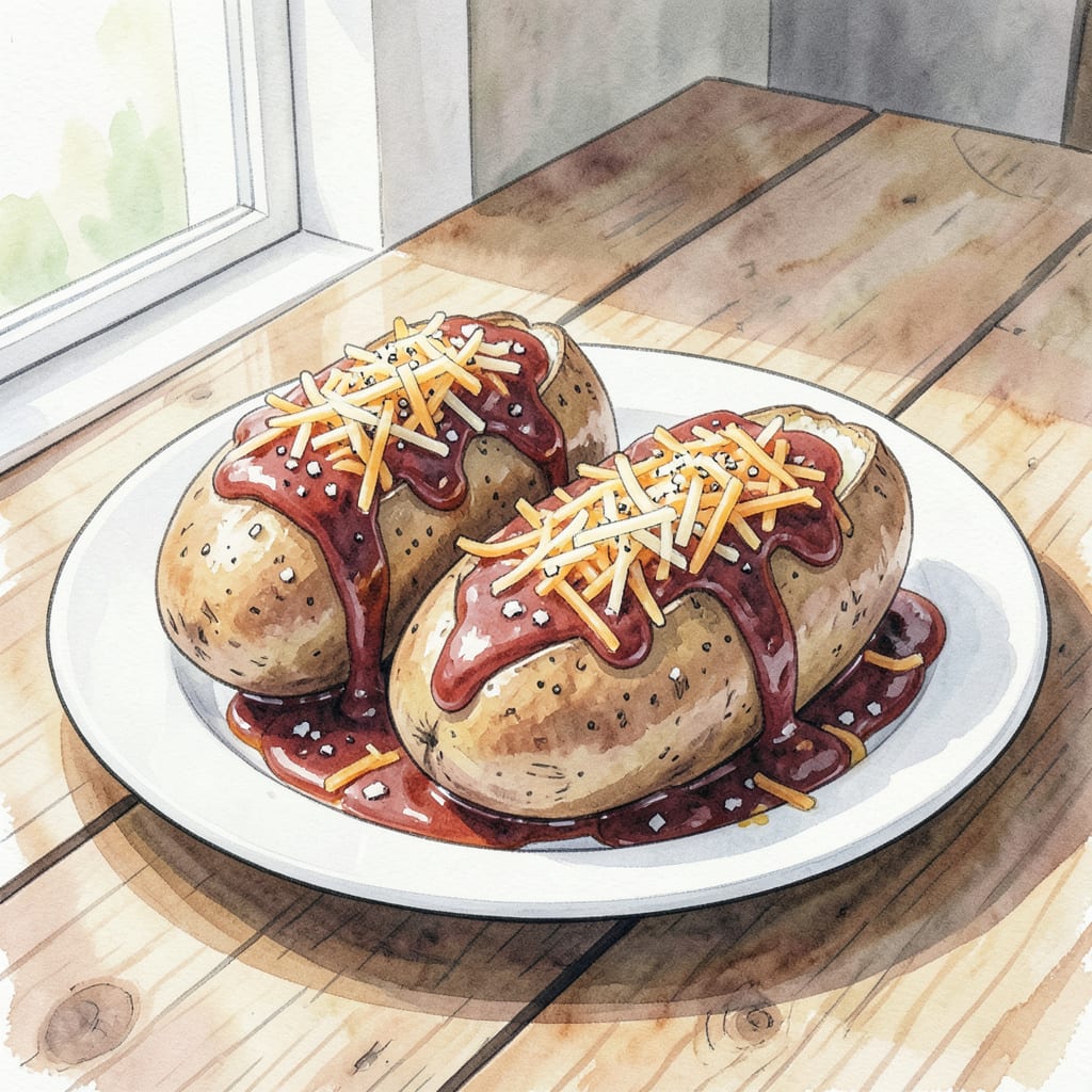 Complete BBQ Baked Potatoes Recipe: Smoky, Cheesy, and Perfectly Tender overview image