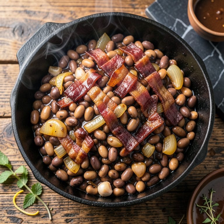 Visual representation of BBQ Beans Recipe Smoker: Smoke Kissed Sweetness With Charred Depth