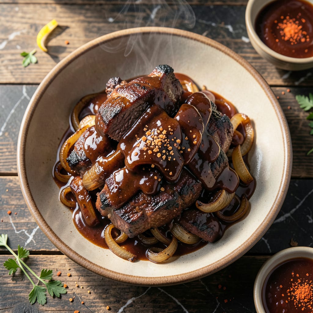 BBQ Beef Chuck Roast Recipe: Smoky Hands Off Feast illustration with key details