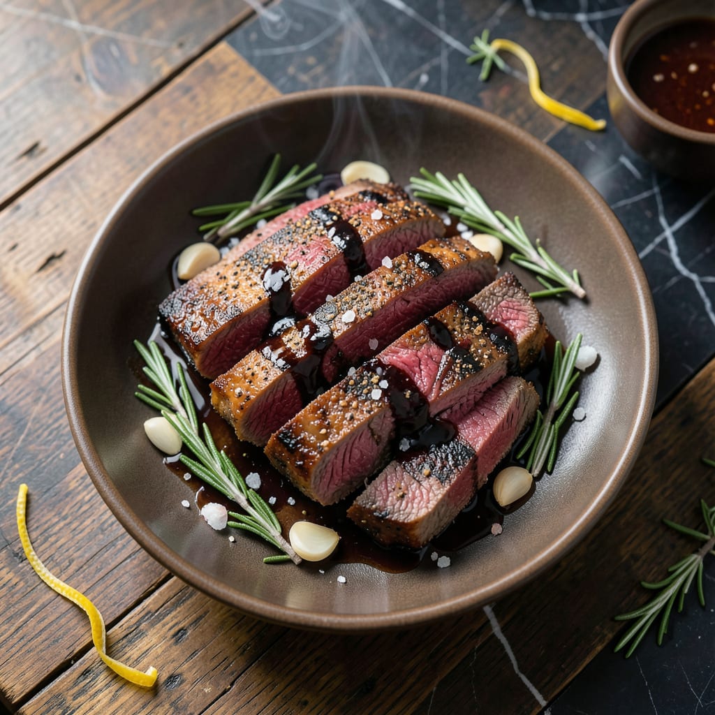 Visual representation of BBQ Beef Fillet Recipe: Charred Crust and Melt in Your Mouth Texture