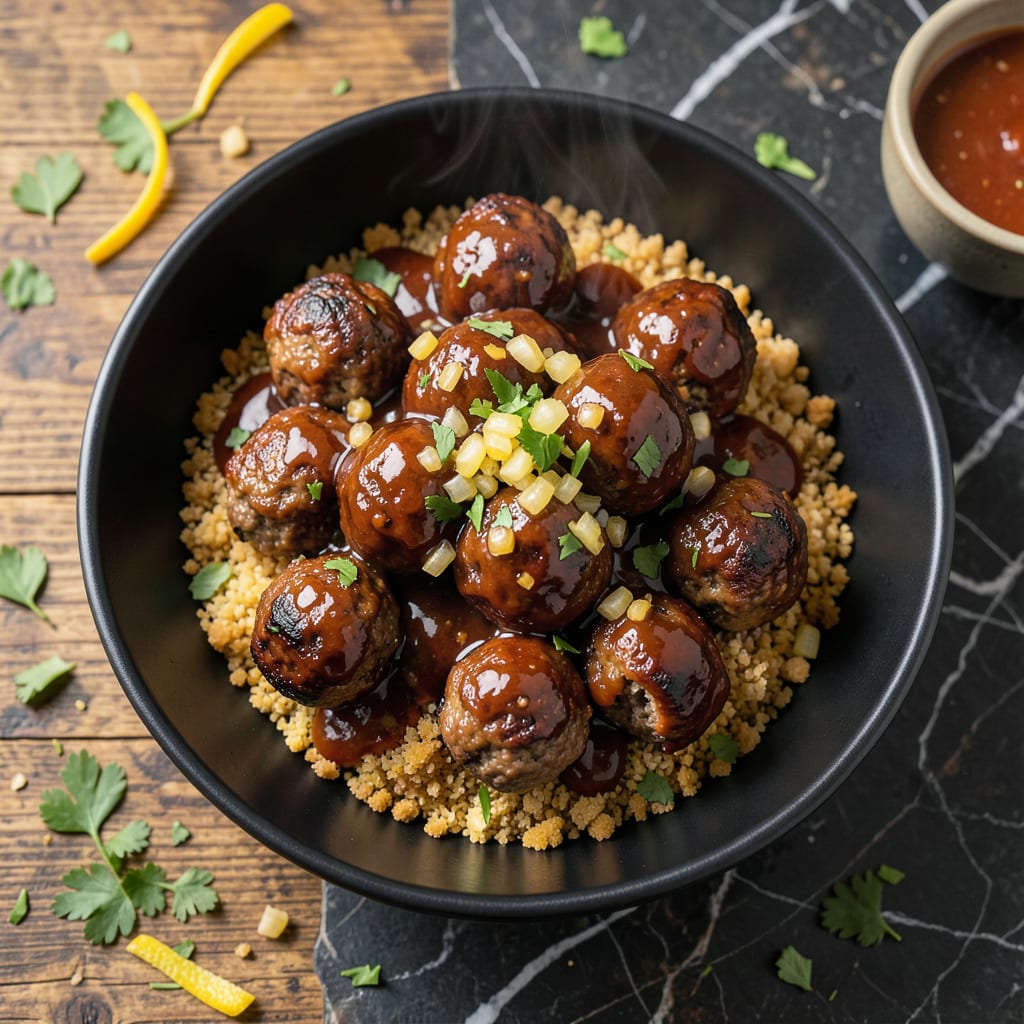 Complete BBQ Beef Meatball Recipe: Smoked Paprika and Brown Sugar Glaze overview image