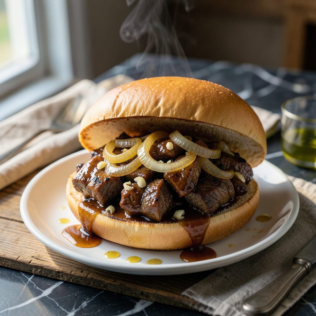 Comprehensive bbq beef on a bun recipe visual reference
