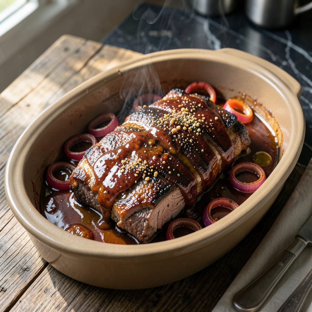 Visual representation of BBQ Beef Recipe Crock Pot: Hands Off Smoky Depth Overnight