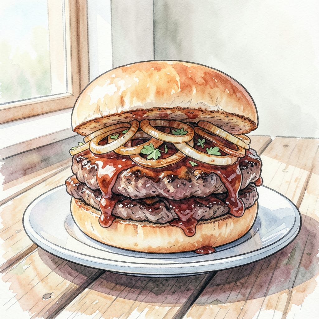 BBQ Beef Sandwiches Recipe: Tender Meat and Crispy Buns example with annotations